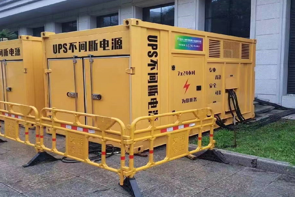 万州发电机租赁施工现场