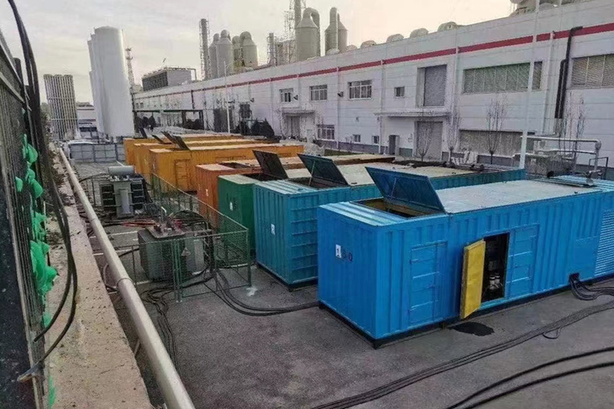 万州发电机租赁施工现场